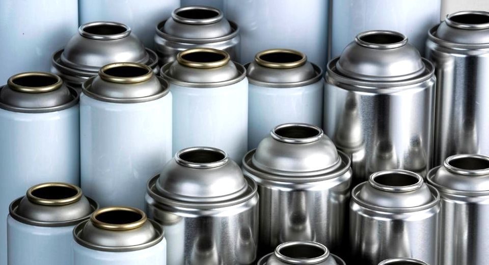 Industrial chemical storage aerosol tin cans