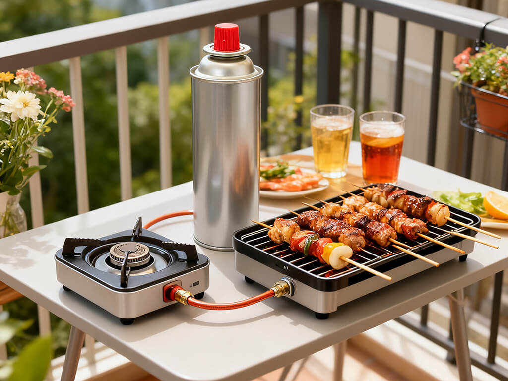 Home barbecue butane gas application