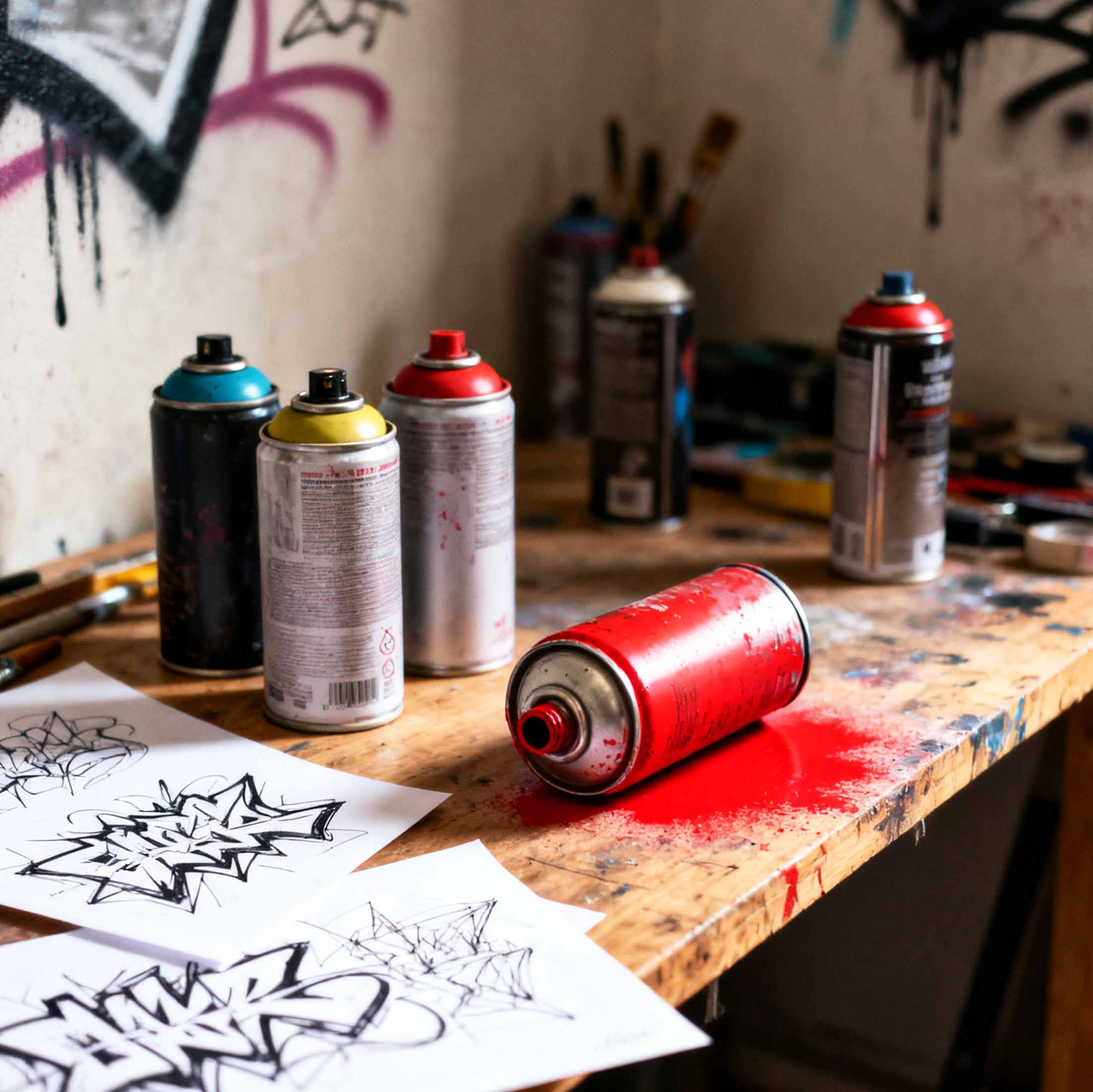 Industrial spray painting