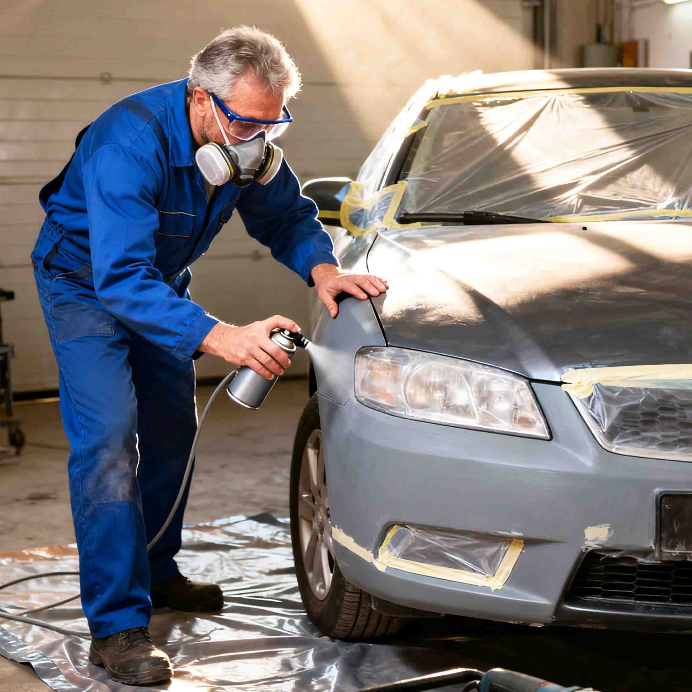 Car spray paint application