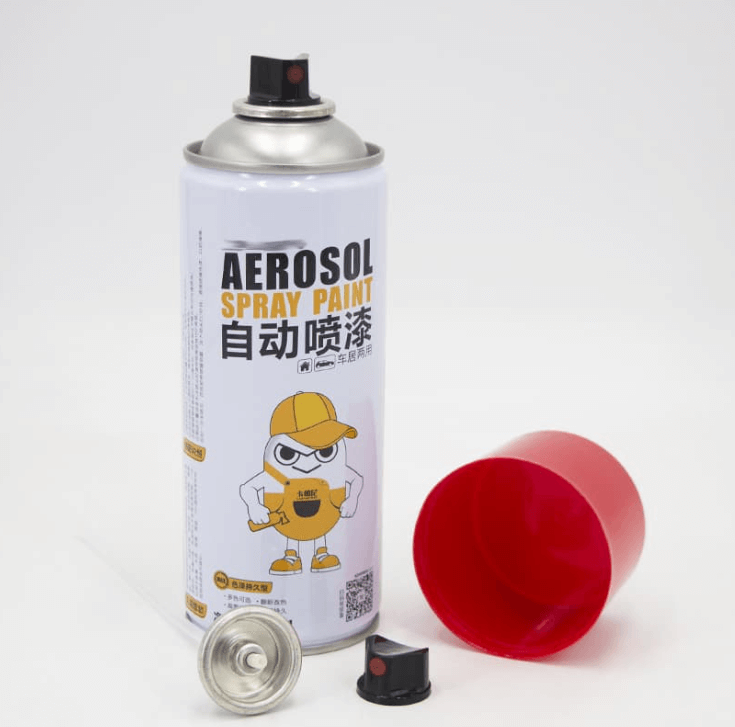 Empty spray paint can chrome series