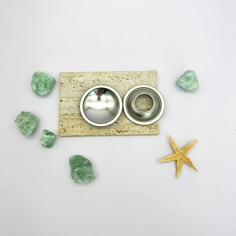 Aerosol can bottom cover and top cone components