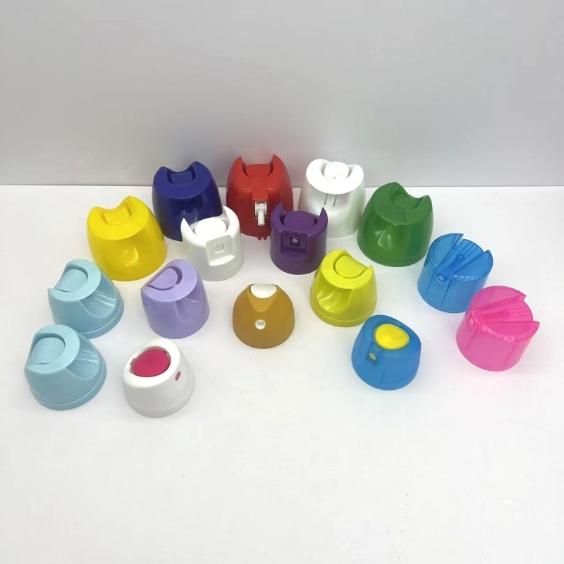 Multiple sizes of aerosol plastic overcaps