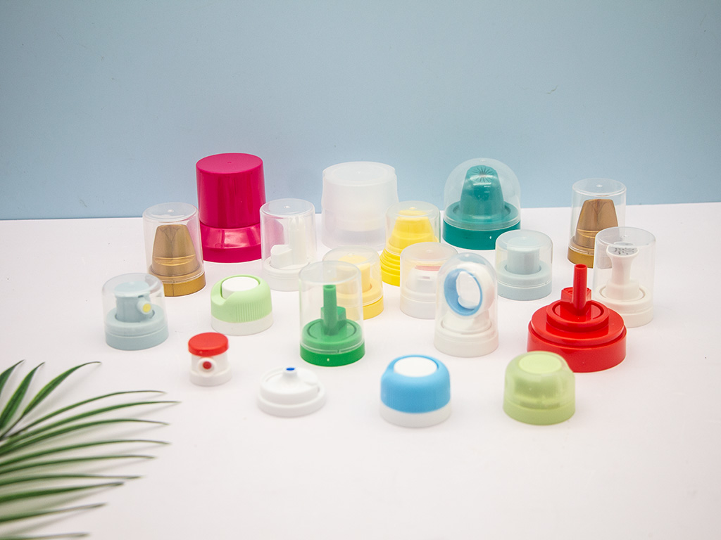 Customized color hair gel foam spray nozzle cap