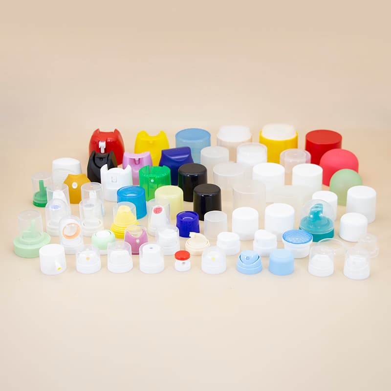 Plastic protective aerosol caps