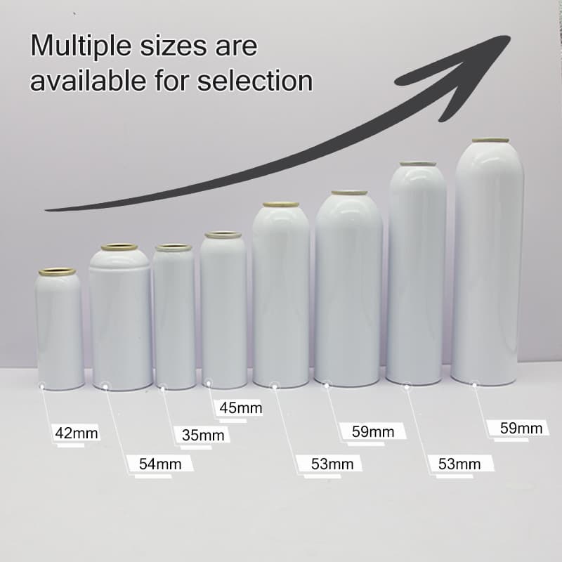 Hair care aluminum aerosol can presentation