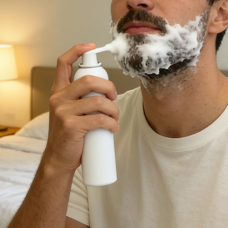 Shaving foam application