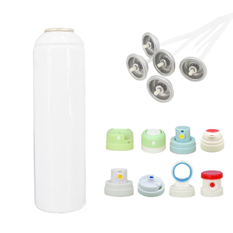 Cosmetic aerosol valves and nozzles customization