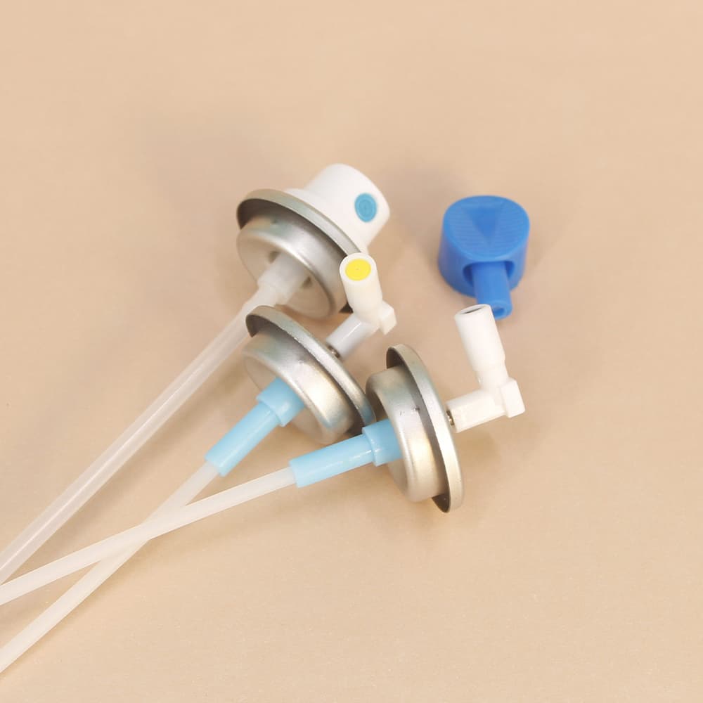 Different aerosol valve designs have different spraying effects.
